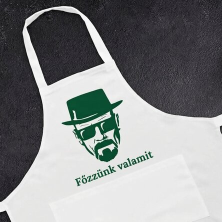 Személyre szabott kötény szöveggel - Főzzünk!