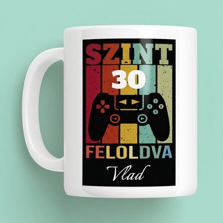 Személyre szabott bögre szöveggel - Szint feloldva