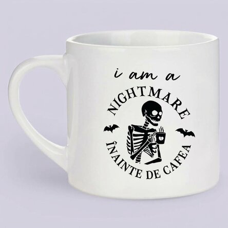 Personalised espresso cup with message - Nightmare