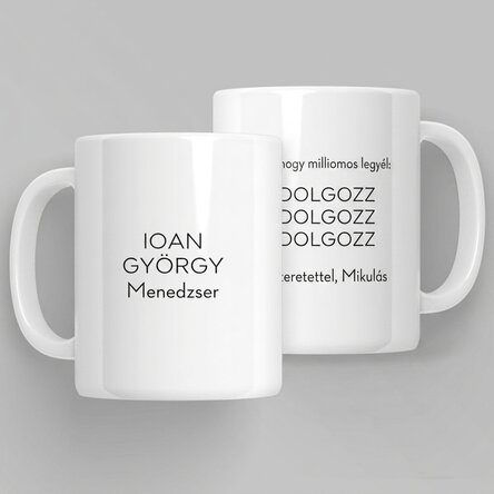 Személyre szabott bögre üzenettel - Millionaire