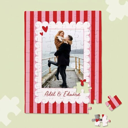 Személyre szabott puzzle fotóval és szöveggel - Szerelem