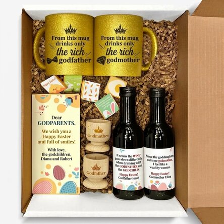Personalised gift set for godparents - Happy Easter