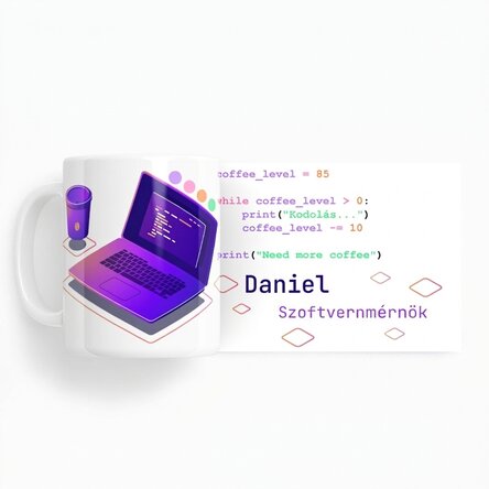Személyre szabott bögre szöveggel - Programozás