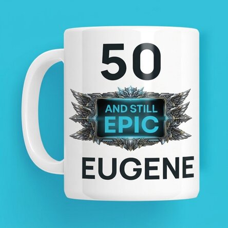 Personalised mug with birthday message - Inca Epic