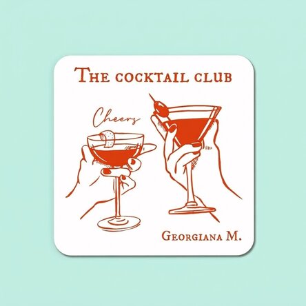 Personalised glass holder with name - The Cocktail Club