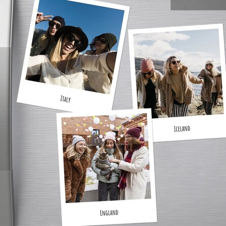 Photo Magnets - set of 8 pieces, Polaroid format, 10x12cm