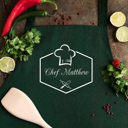 Customised apron with text - Chef