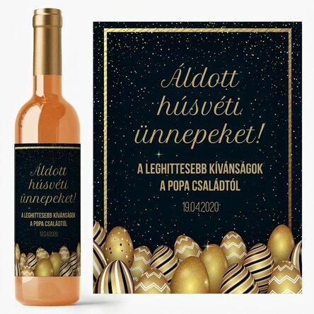 Személyre szabott bor szöveggel húsvétra