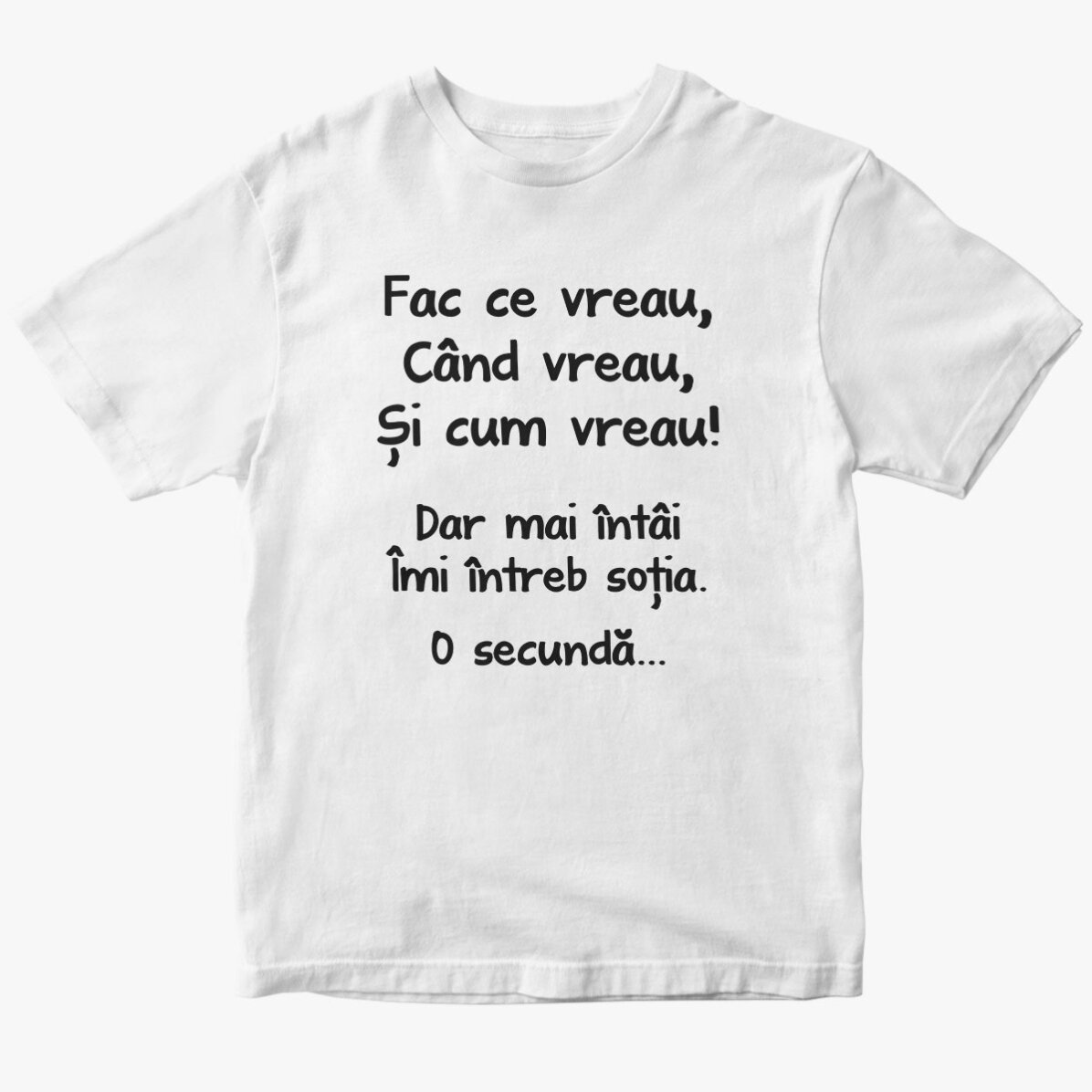 Tricou din bumbac - Fac ce vreau Alb, XL