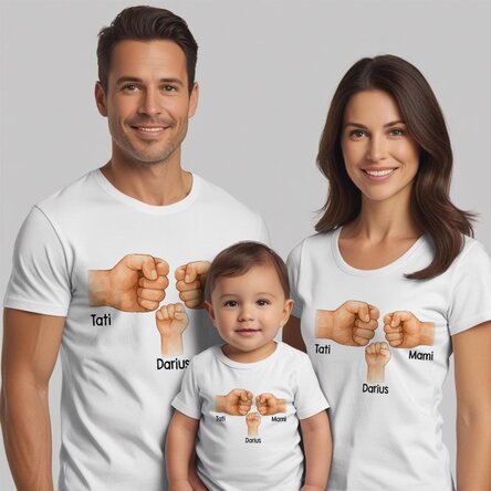 Tricou din bumbac pentru copii/adulți personalizat - Familie