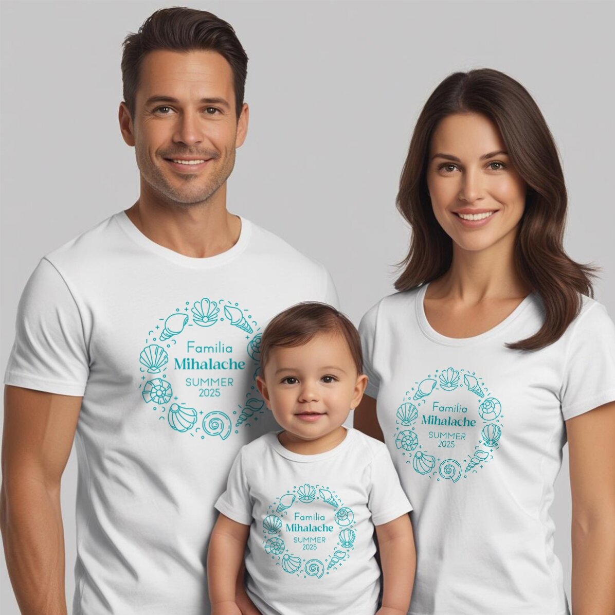 Tricou din bumbac pentru copii/adulți personalizat - Vacanța la Mare