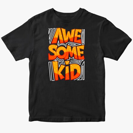 Tricou din bumbac pentru copii personalizat - Awesome kid