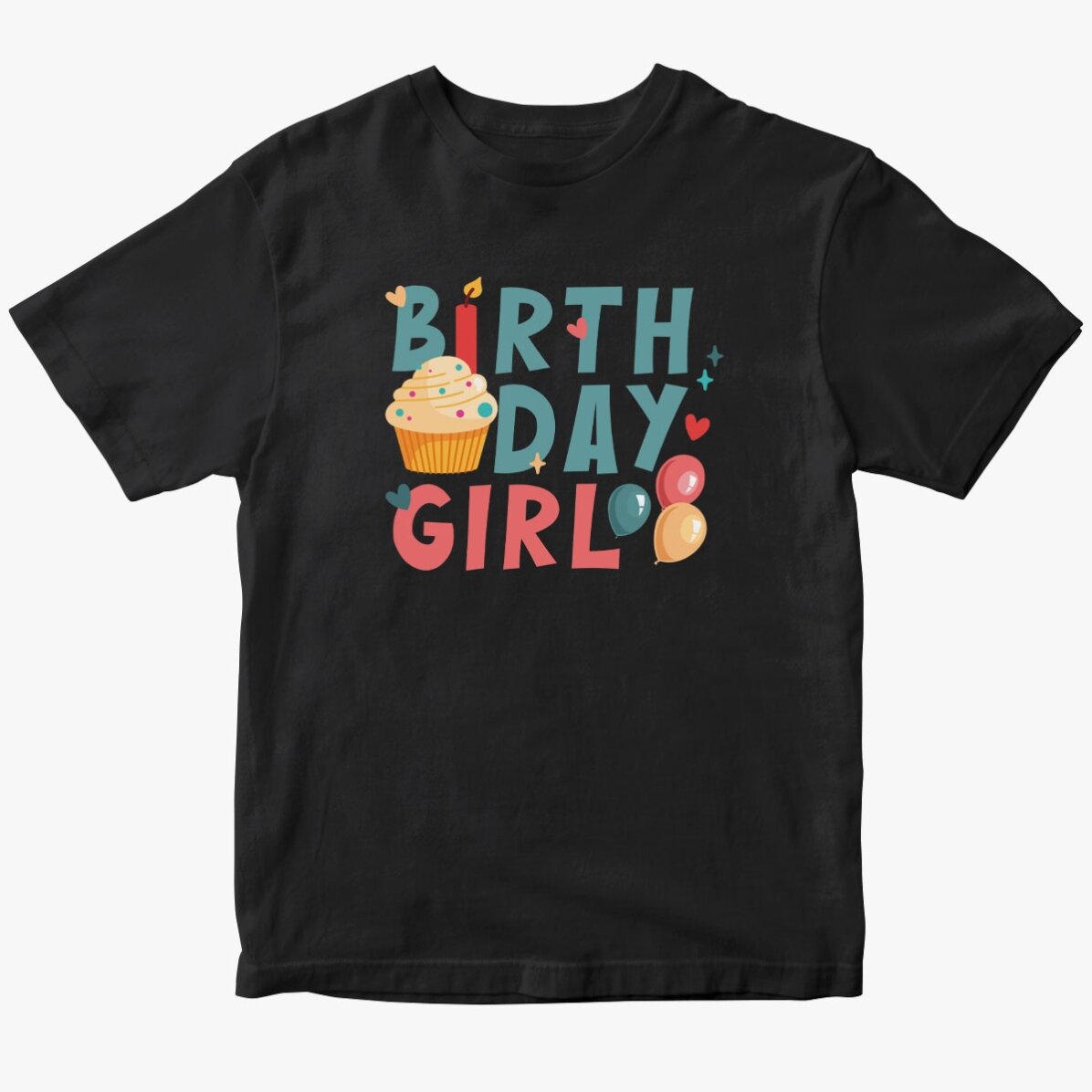 Tricou din bumbac pentru copii personalizat - Birthday Girl