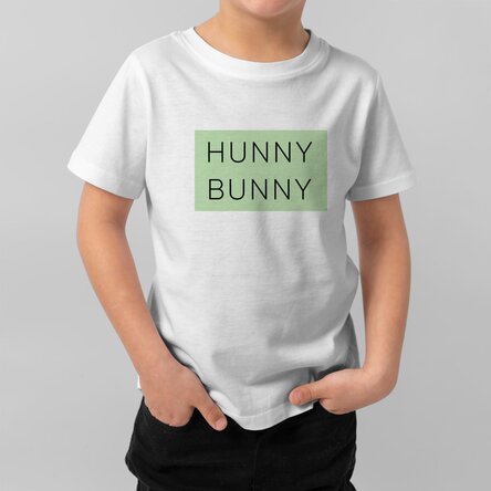 Tricou din bumbac pentru copii personalizat cu mesaj - Hunny Bunny