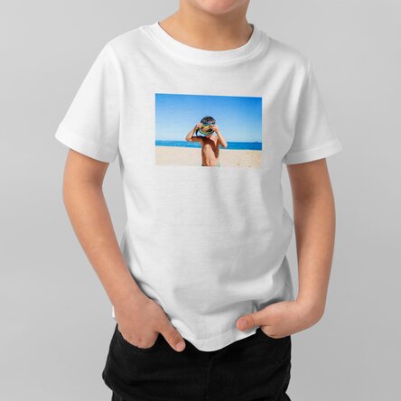 Tricou din bumbac pentru copii personalizat cu o poză landscape