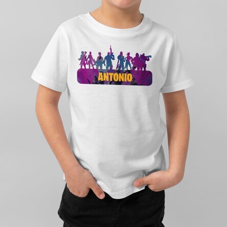 Tricou din bumbac pentru copii personalizat cu text - Battle Squad