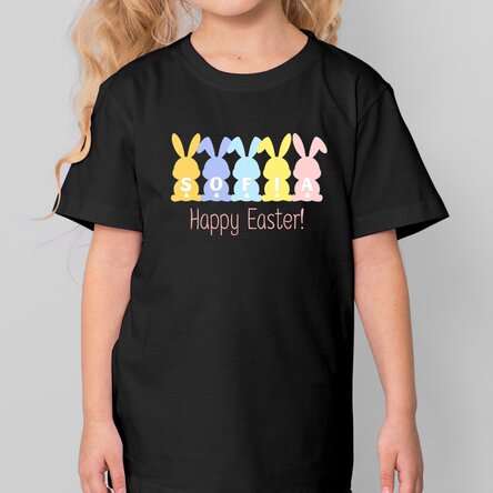 Tricou din bumbac pentru copii personalizat cu text - Iepurași