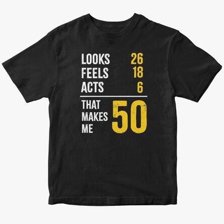 Tricou din bumbac personalizat cu cifre - My real age