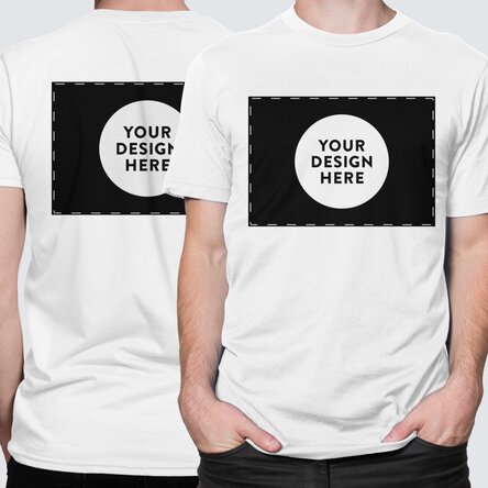 Tricou din bumbac personalizat cu grafica ta landscape față-verso