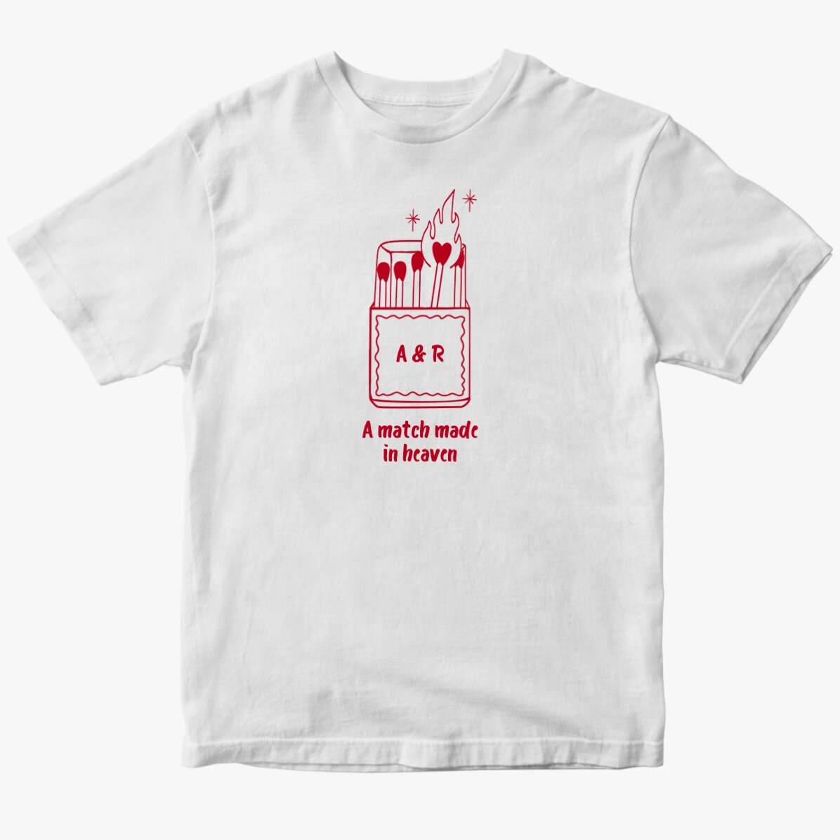 Tricou din bumbac personalizat cu inițiale - Heaven