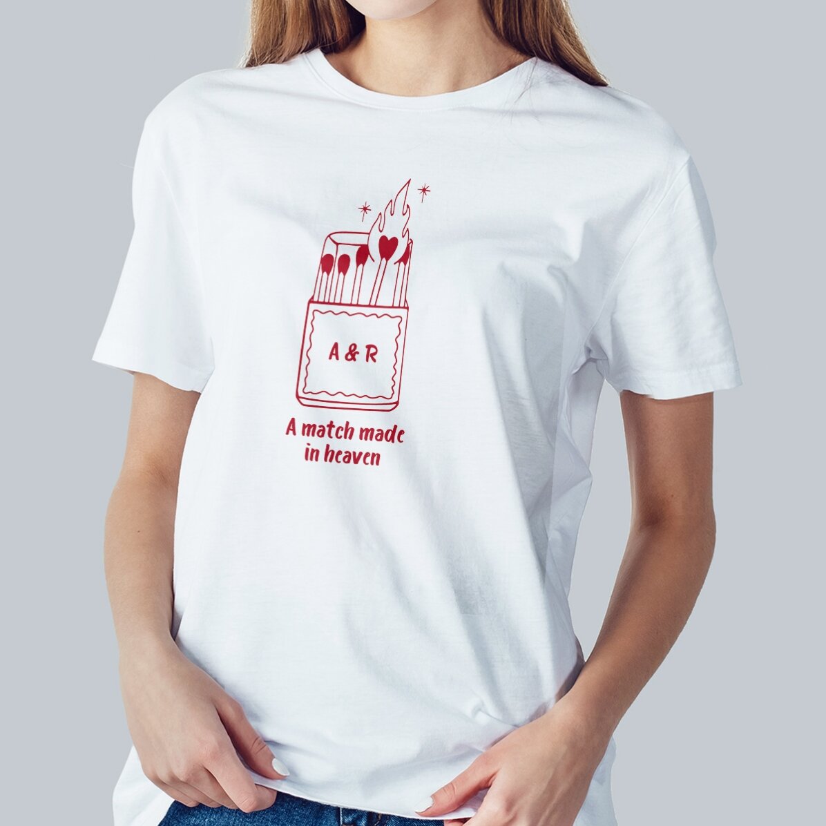 Tricou din bumbac personalizat cu inițiale - Heaven