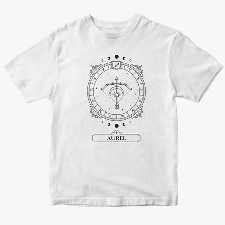Tricou din bumbac personalizat cu nume și zodie - Săgetător