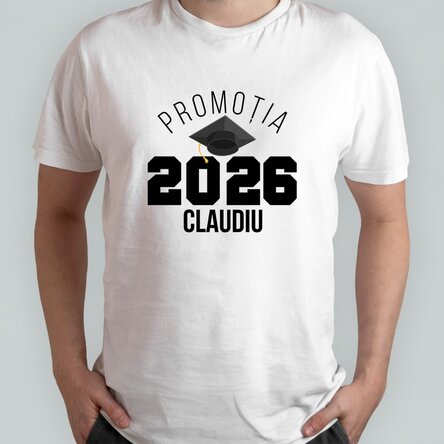 Tricou din bumbac personalizat cu text - Absolvire