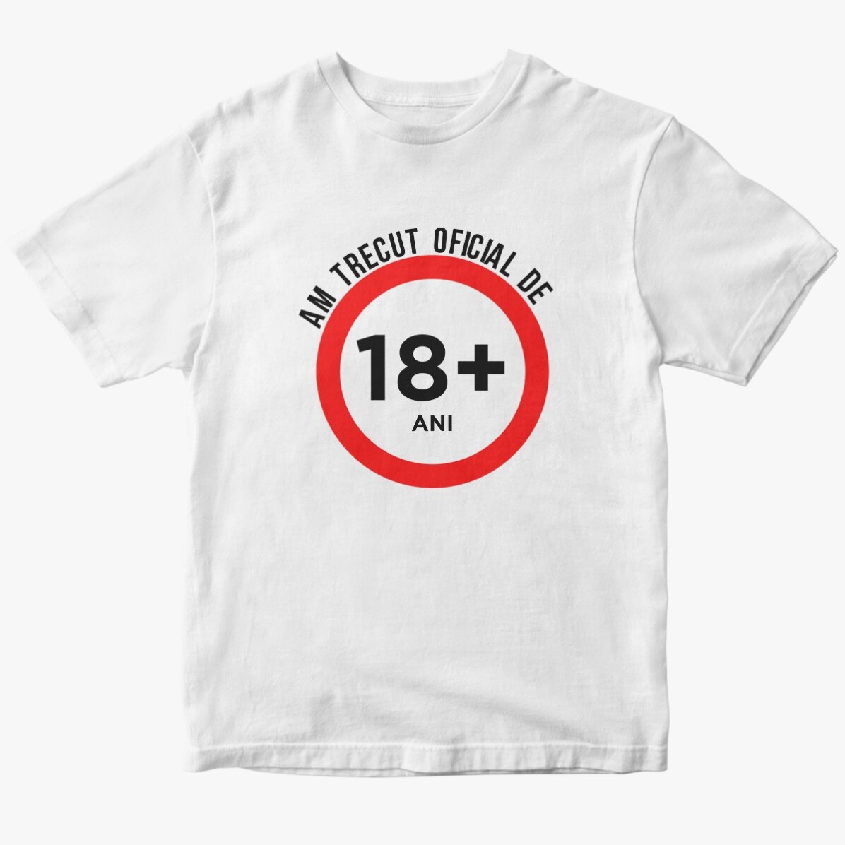 Tricou din bumbac personalizat cu text - 18 ani