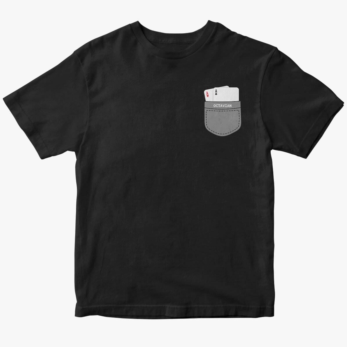 Tricou din bumbac personalizat cu text - Așii din mâneca