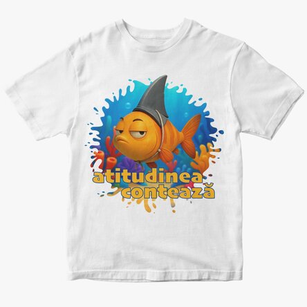 Tricou din bumbac personalizat cu text - Atitudinea contează