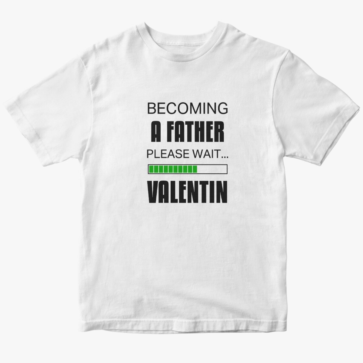 Tricou din bumbac personalizat cu text - Becoming a father