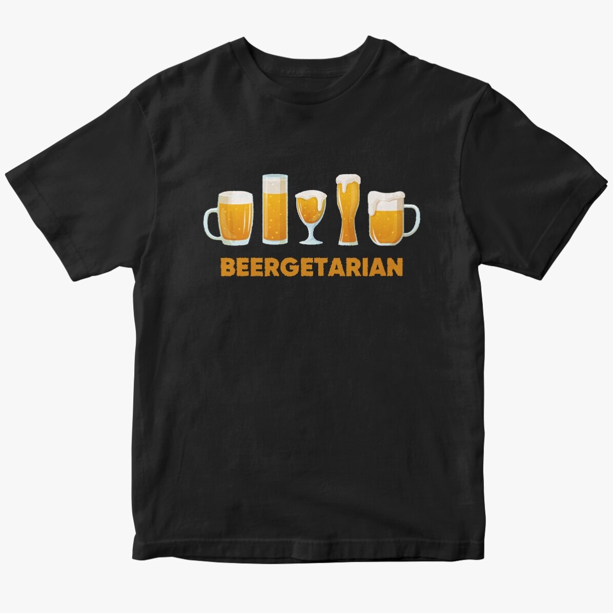 Tricou din bumbac personalizat cu text - Beergetarian