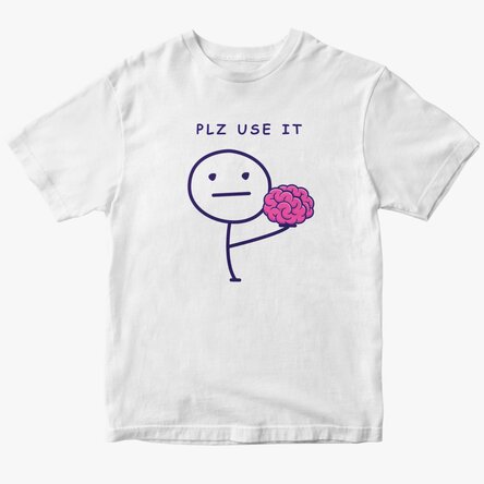 Tricou din bumbac personalizat cu text - Brain