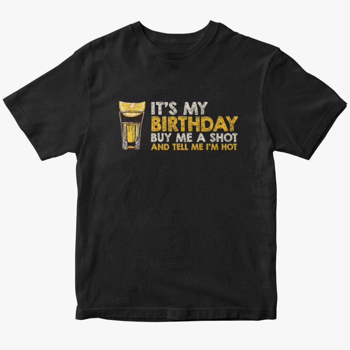 Tricou din bumbac personalizat cu text - Buy me a shot