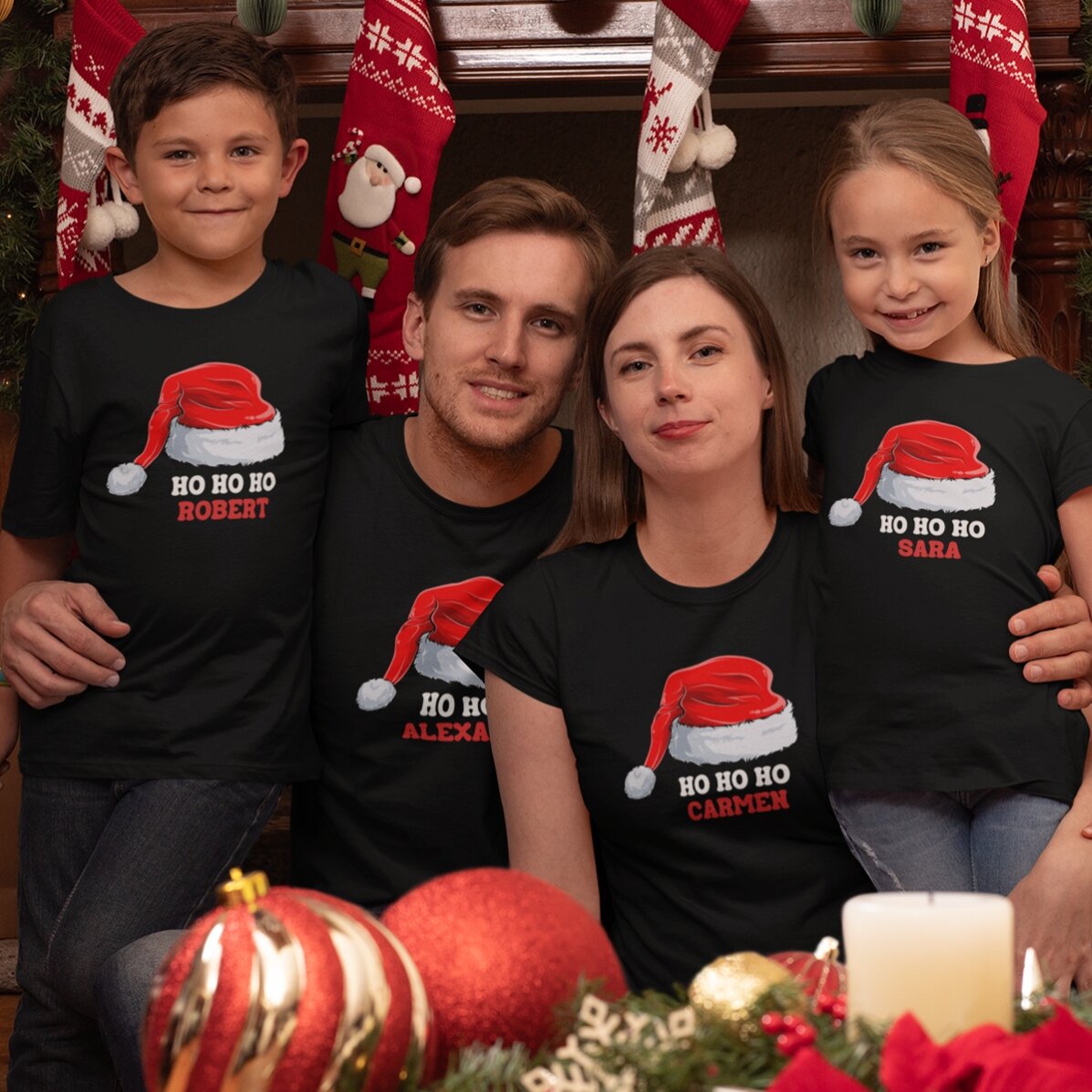 Tricou din bumbac personalizat cu text - Crăciun