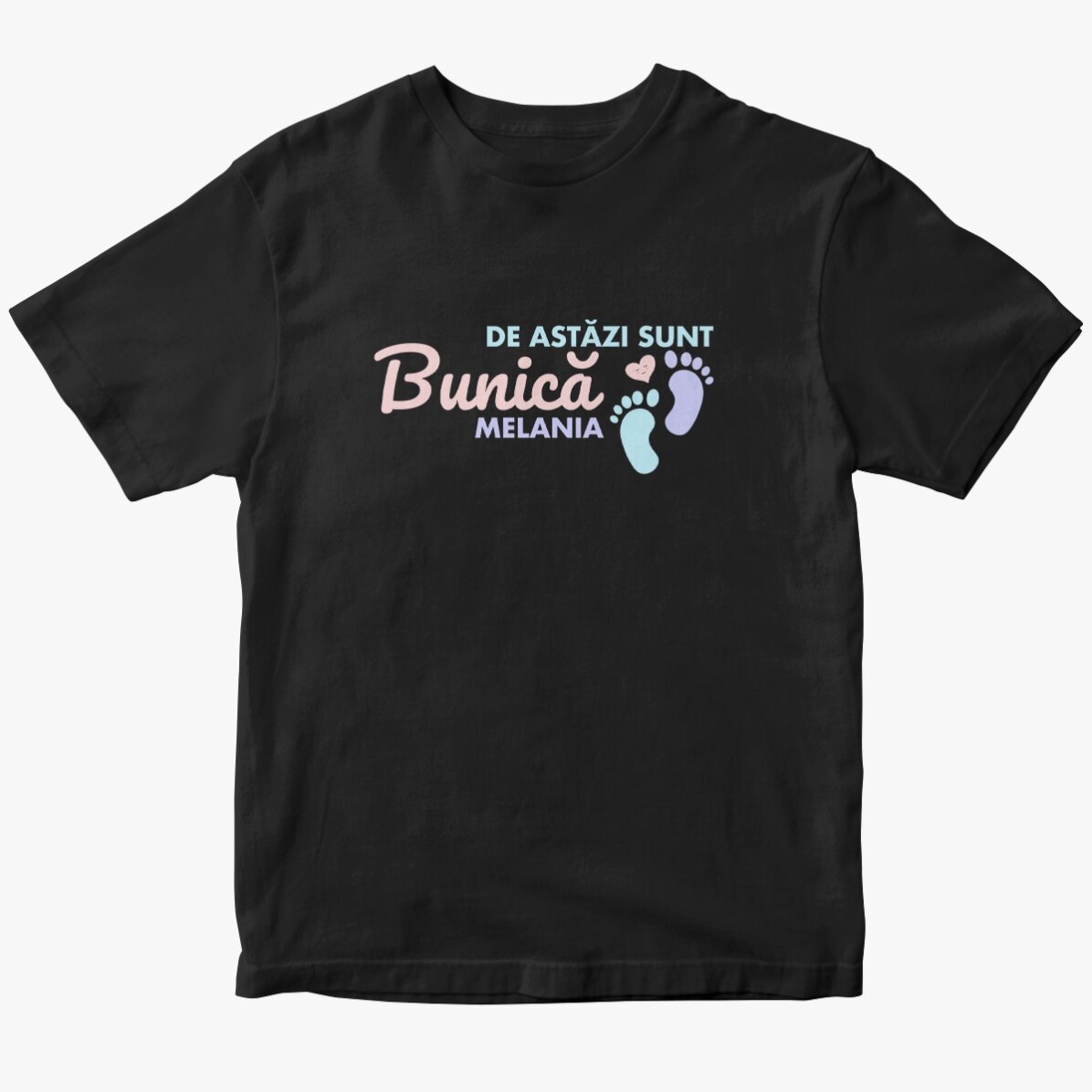 Tricou din bumbac personalizat cu text - De astăzi sunt bunică