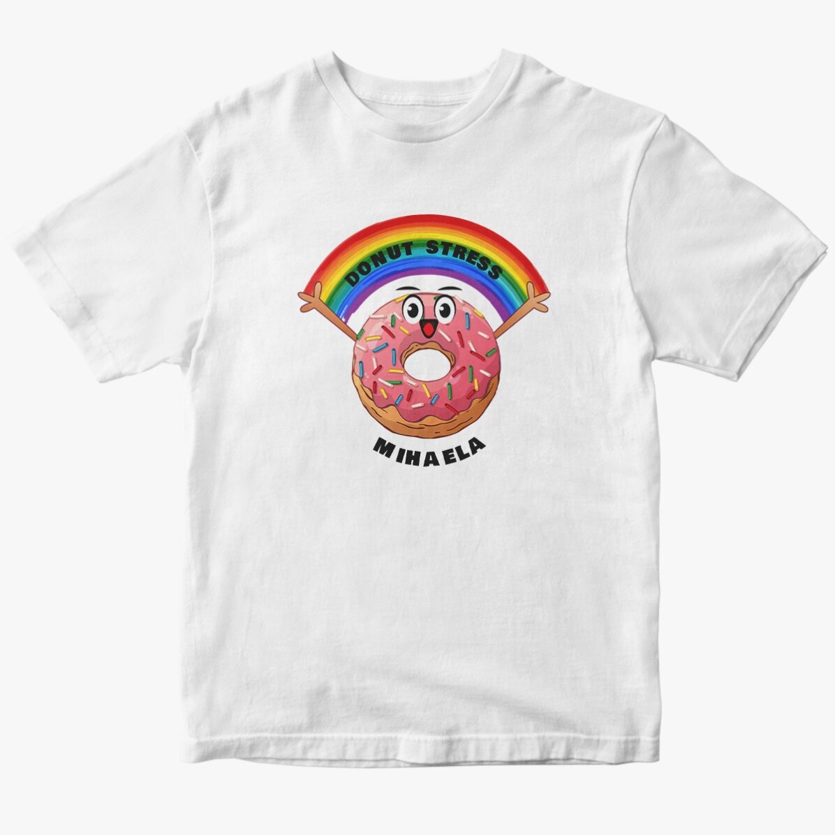 Tricou din bumbac personalizat cu text - Donut stress