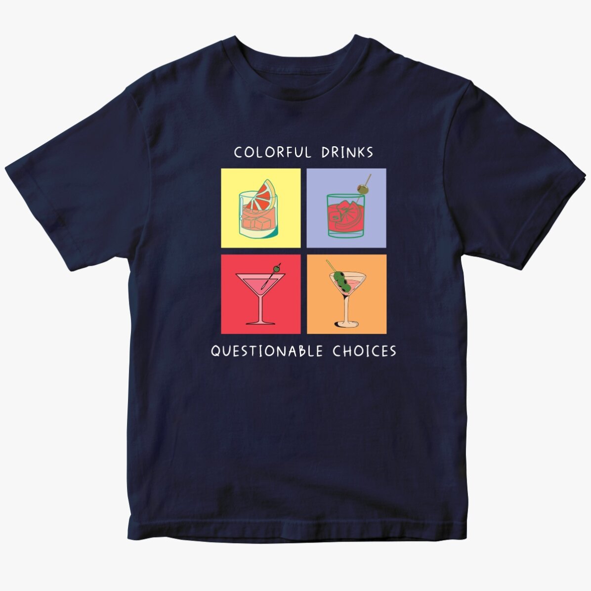 Tricou din bumbac personalizat cu text - Drinks