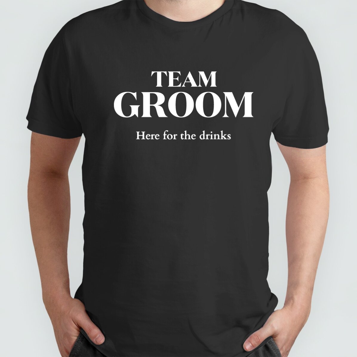 Tricou din bumbac personalizat cu text - Echipa mirelui