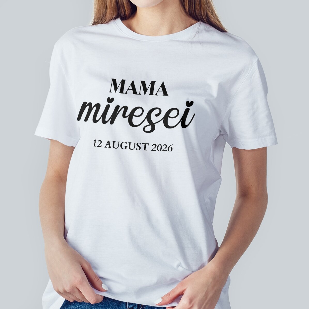 Tricou din bumbac personalizat cu text - Echipa miresei
