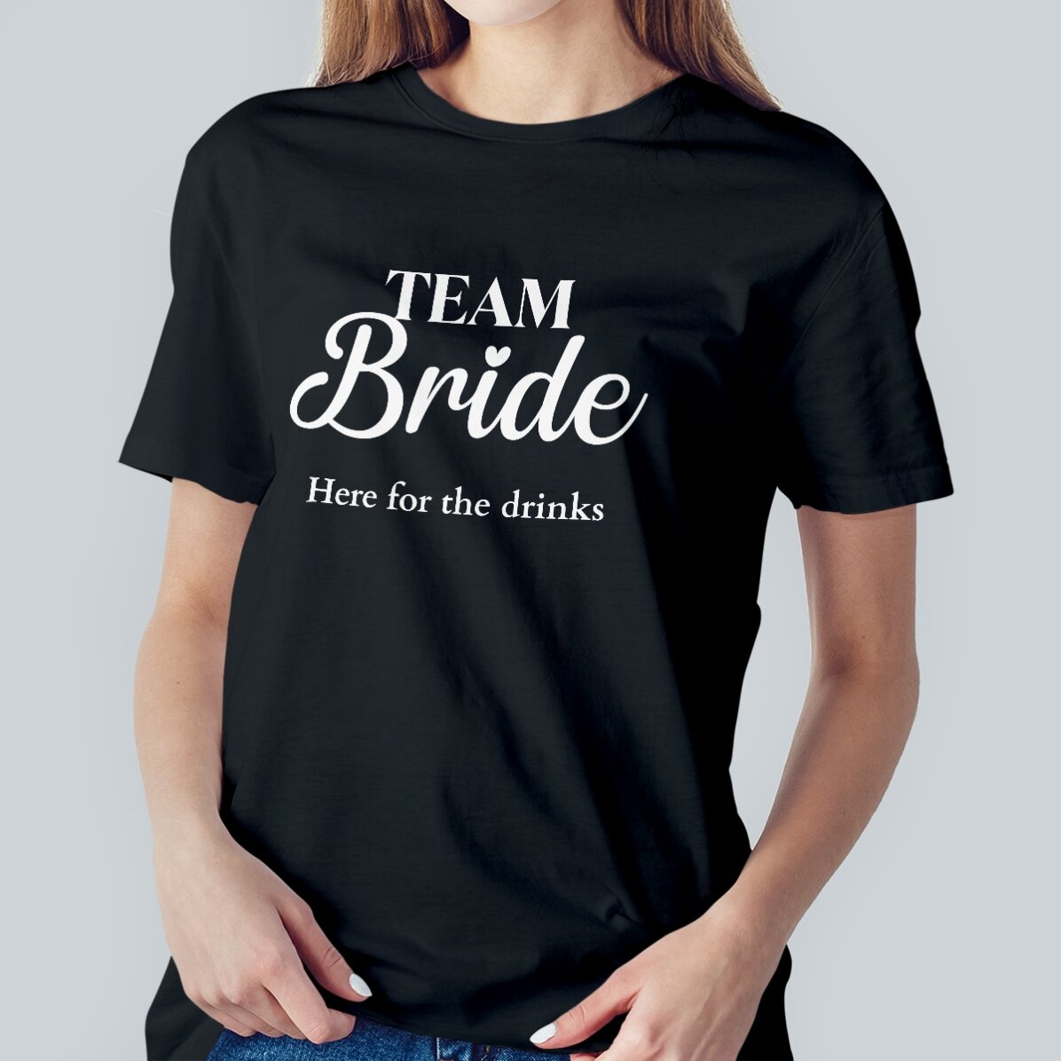Tricou din bumbac personalizat cu text - Echipa miresei