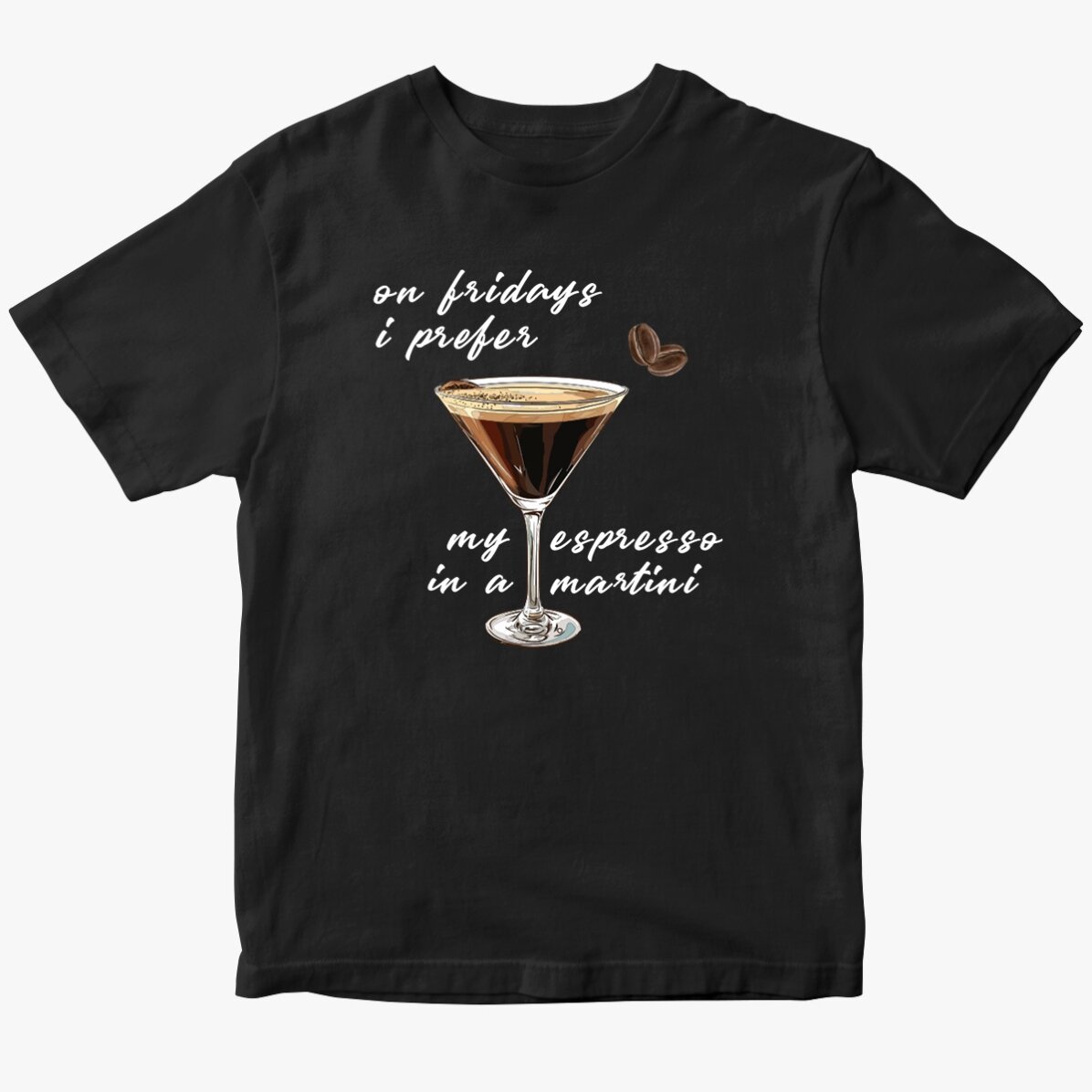 Tricou din bumbac personalizat cu text - Espresso Martini