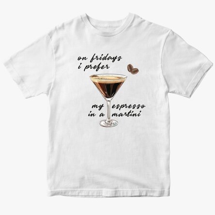 Tricou din bumbac personalizat cu text - Espresso Martini