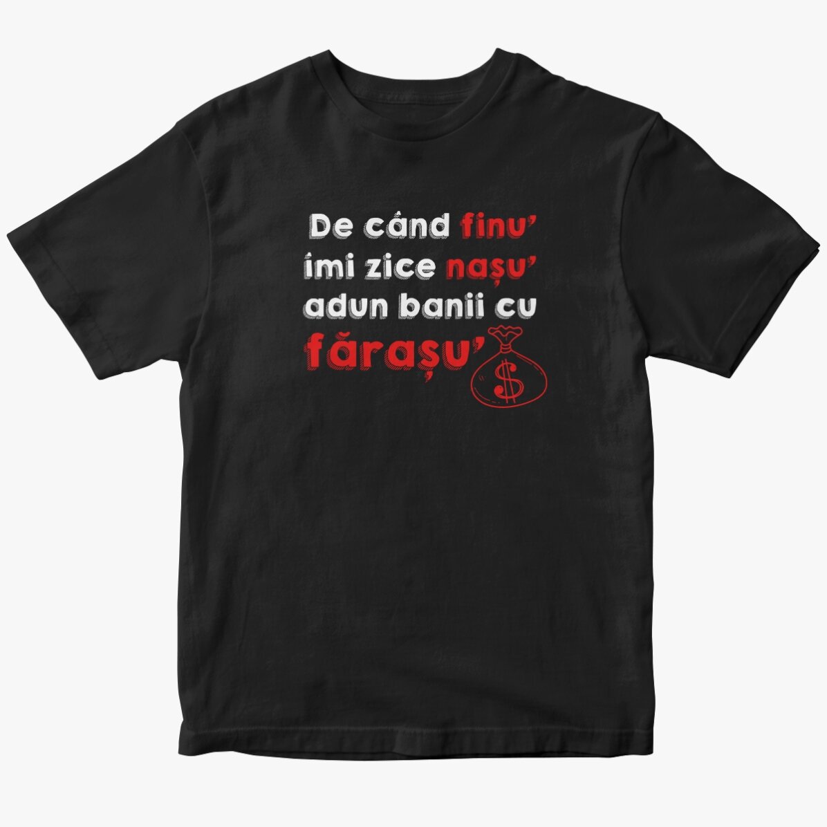 Tricou din bumbac  personalizat cu text - Fărașu