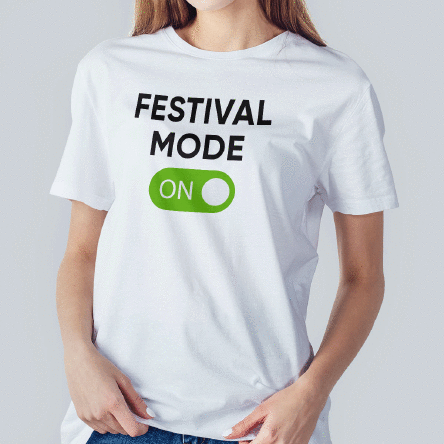 Tricou din bumbac personalizat cu text - Festival Mode