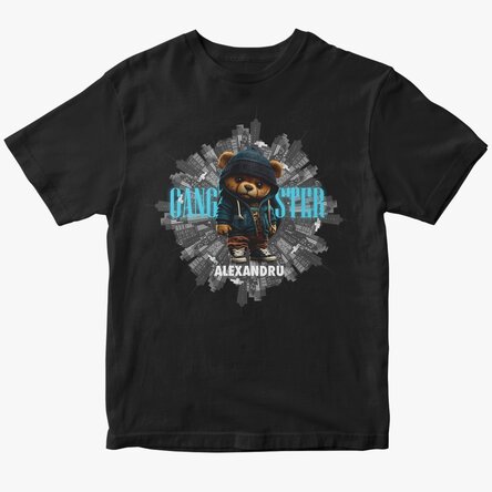 Tricou din bumbac personalizat cu text - Gangster