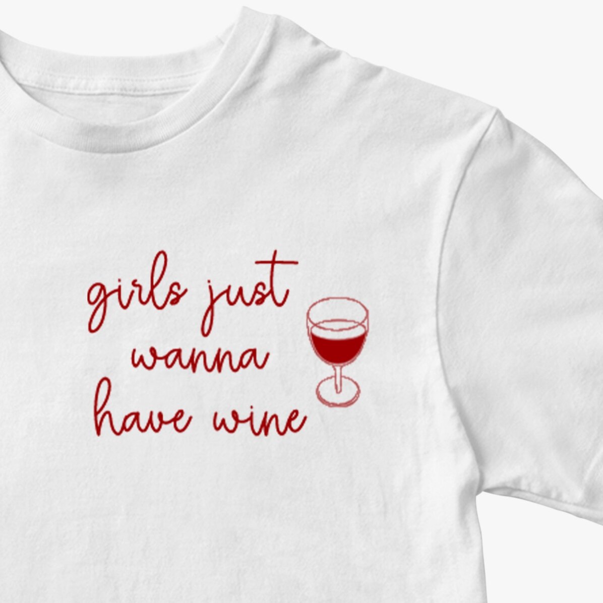 Tricou din bumbac personalizat cu text - Girls just wanna have wine