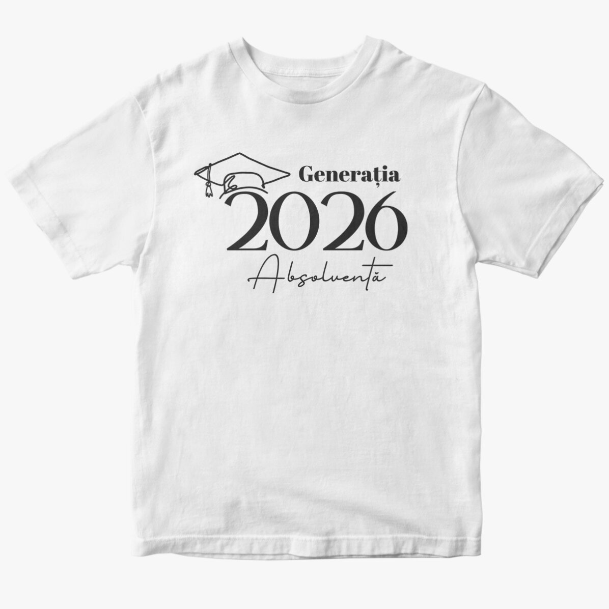 Tricou din bumbac personalizat cu text - Graduation