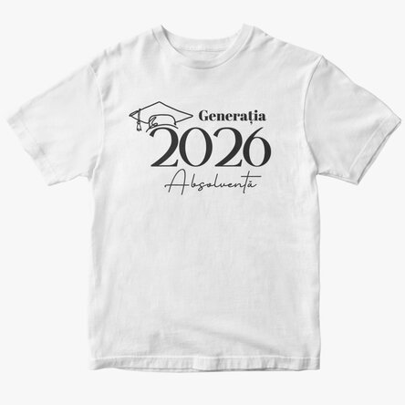 Tricou din bumbac personalizat cu text - Graduation