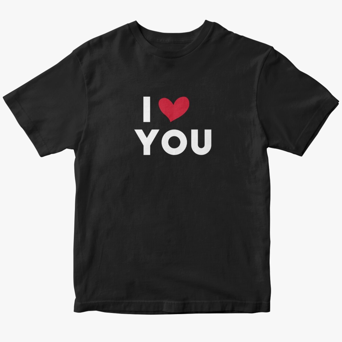 Tricou din bumbac personalizat cu text - I love ...